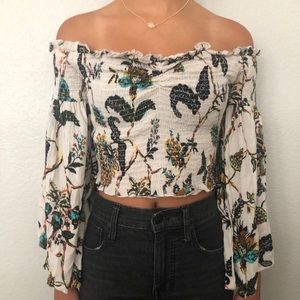 Off the shoulder crop top